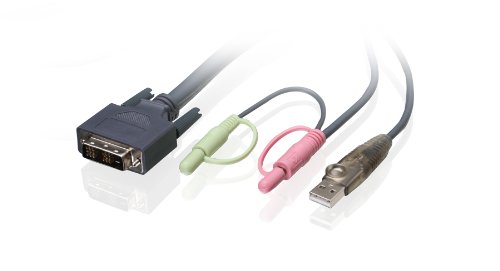 Cable KVM DVI-D USB IOGEAR G2L7D05U para controlar ordenadores a distancia de 4,6m