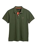 Knöpfe GANT GANT Poloshirt für Herren, kontrastfarbig, Piqué, kurzärmelig Gr. 56, 358 Armee-Zelt