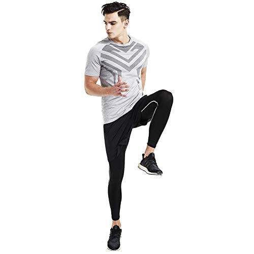 Akilex Mens Running Dry Fit T-Shirt Athletic Outdoor Short Sleeve Comfortable Sports Top #TOP2