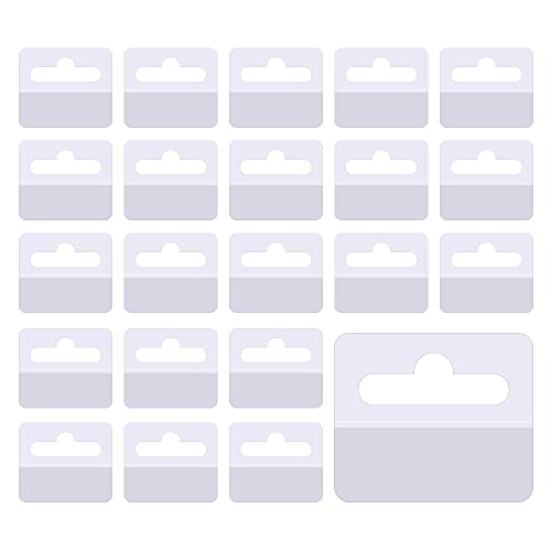 HLIWS Autoadhesivo etiquetas plegables para pantallas,Ganchos Flexibles,150 piezas,3.5 * 4 cm,Transparente,para expositores para tiendas al detalle