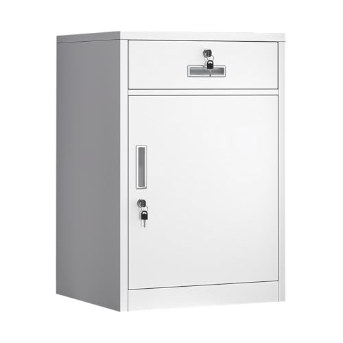 Armadio in metallo in acciaio inossidabile con serratura Soluzione di archiviazione per ufficio laterale Design anti inclinazione per la casa e le aziende Gestione sicura dei file