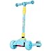 LKITYGF GUANHU Girl Flash Kick Scooter Maigre 'N Glide Scooter avec des Roues d'éclairage PU Extra Large et des hauteurs réglables pour Les Enfants de 3 à 12 Ans (Color : Blue)
