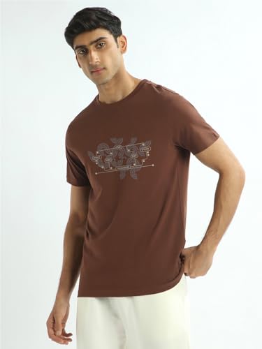 Image of Nobero Men's Regular Graphic Printed T-Shirt for Men | Soft Cotton | Classic Fit | Printed Casual Tshirt for Men
