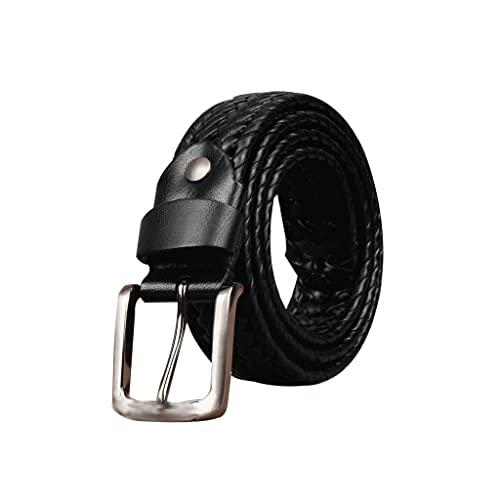 belts,leather belt,BeltMen'sCowhideWovenBeltCasualTrousersBeltsforMenandWomenSuitableforJeansorFormalWearJeans