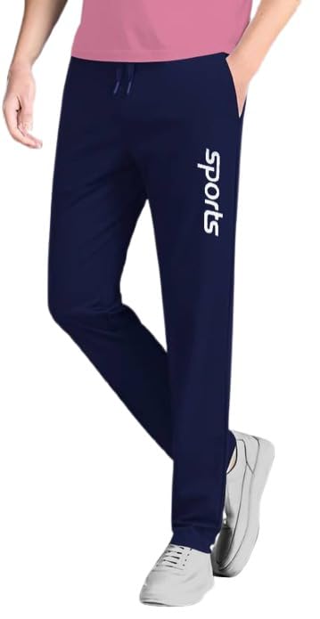 msrealson Track Pants for Men || Activewear Pants || Men’s Joggers Polyester with 2 Side Zipper Pockets Casual Trousers Stretchable (Sports | Gym | Yoga) (White Sports 1) (Pack of 1)-picture-35