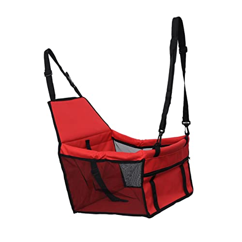 Totority Portable Dog Pet with Safe Buckle Design for Easy Washing for Dogs Red Mesh Hanging Pet Carrier