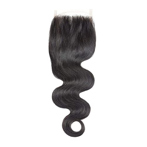 Image of TressedUp Hair Body Wave Closure 14 inch Lace Closure Brazilian 8A Unprocessed Body Wave Hair 4x4 Lace Closure Free Part Natural Black Color
