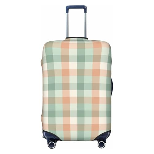 Square Picnic Plaid Print Luggage Cover Elasticated Suitcase Covers TSA Approved Stylish Scratch Washable Resistant Case Protector for Kids and Adults - Main Image