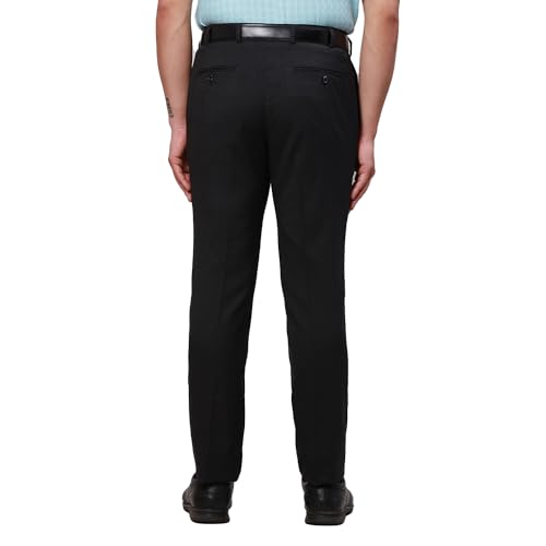 Raymond-Mens-Poly-Viscose-Blend-Structure-Pattern-Slim-Fit-Flat-Front-Formal-Trouser
