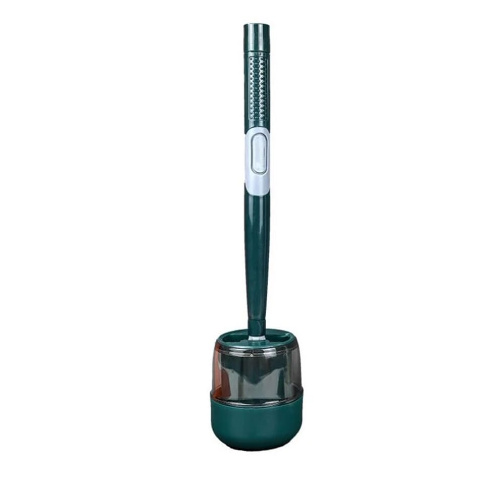 Zyyanshop One Color Toilet Brush Toilet Brush Holder Set, Silicone Bathroom, Refillable Handle Dispenser