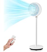 Tangkula Oscillating Pedestal Fan, 3 Heights Standing Fan, Portable Floor Fan with 3 Wind Speeds,...