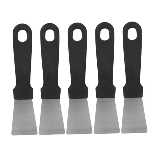 Mikinona Ergonomic Handle Stainless Steel Scraper 5-Piece Set Fridge Ice Shovel Frost Scraper Freezer Scoop Dish Scraper Pan Scraper