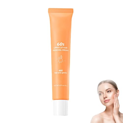 Crema depilatoria facial, crema depilatoria, piel suave y duradera, crema depilatoria suave y eficaz para la cara, el labio superior, el mentón, para todo tipo de pieles (1 pcs)