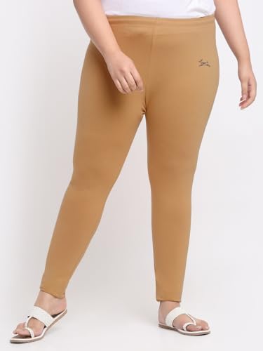 Image of Soft Cotton Ankle Lenght Solid Regular and Plus 35 Colours Leggings for Womens and Girls (Sizes :- M to 6XL)