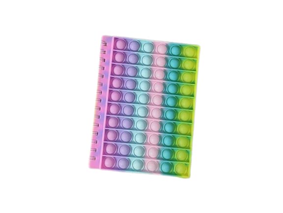 Pop Fidget It Notebook, Push Bubble A5 Sprial Notebook Fidget Toys, Cute Composition Notebooks, College Ruled Notebooks, Protable for School Office Gifts (Multicolor cool)