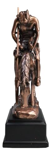 Estatua Guerrero Indígena Tribal Ebros End of The Trail 7.25 in miniatura 2