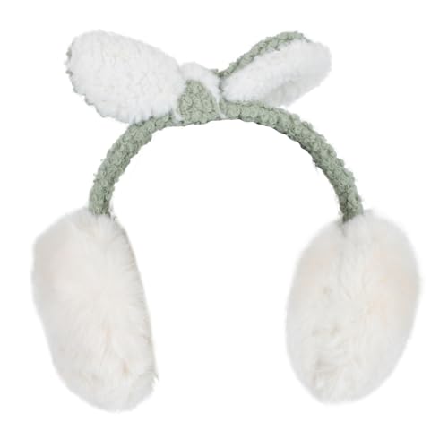 Ipetboom 1Pc Cute Ear Muff for Adults Winter Ear Warmer with Bowknot Design Soft Skin Friendly Ear Cover for Skiing Biking and Outdoor Activities
