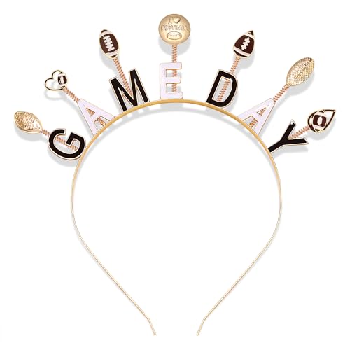 Football Headband for Women Football Accessories Enamel Game Day Headband Football Charm Sport Hairband Football Mom Hair Accessory Outfit