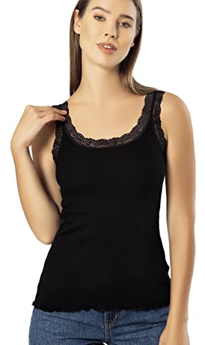 トップス Andmary Shirring ribbon camisole black ANDMARY】Mei shirring tops