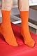 Rainbow Socks - Damen Herren Baumwolle Diabetiker Socken Ohne Gummibund - 1 Paar - Orange - Größen 36-38