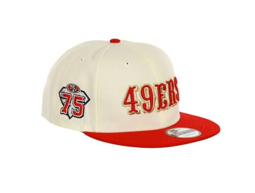 New Era San Francisco 49ers NFL 75th Anniversary Sidepatch Chrome 9Fifty Snapback Cap - One-Size