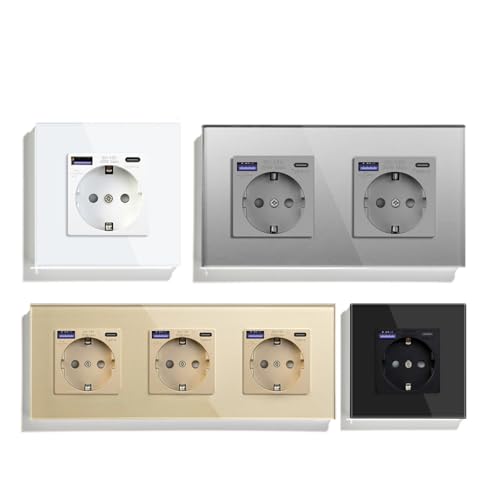 Prise murale avec USB-C et double alimentation noire pour harmoniser votre bureau à la maison