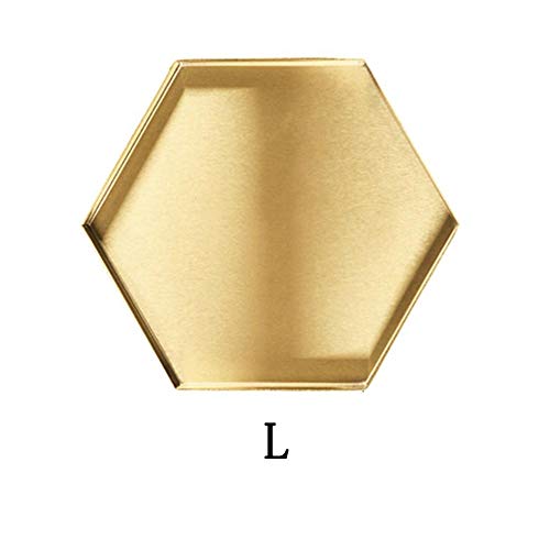 Purebesi Nordisches Geometrisches Goldtablett,Geometrische Ablageschale Ablageschale Aus Edelstahl Teetablett Für Kosmetiktablett
