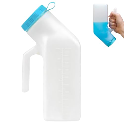 Pizsieat Urinoir Homme Portable 1000ml Urinal Homme avec Couvercle Pistolet Urinoir pour Homme Urinoir Pistolet Homme Plastique Bouteilles D'urine pour Hommes