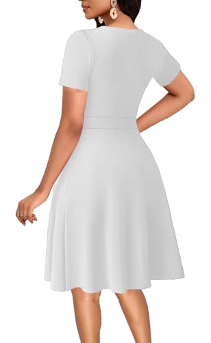 Image of DinyIn Women's 2025 Summer Short Sleeve Casual Dresses