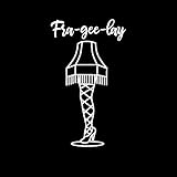 Leg lamp Christmas Story Makarios LLC |Cars Trucks Vans Walls Laptop MKR| White |5.5 x 3.25|MKR457