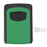 Cloimei Schlüsseltresor zur sicheren Wandmontage mit Zahlenschloss, großes Fassungsvermögen, geeignet für Zuhause, Garage, Innen- und Außenbereich. Gefertigt aus Aluminiumlegierung (Grün)