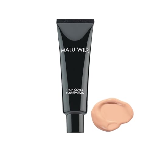 Malu Wilz High Cover Foundation Nr.3 Natural Sand 30ml - Flüssiges Camouflage Make up stark deckend, Concealer für empfindliche Haut, Langanhaltende Abdeckung von Hautanomalien