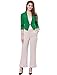 Allegra K Women's Work Office Suit Collarless Casual Cropped Blazer Jacket Medium Green