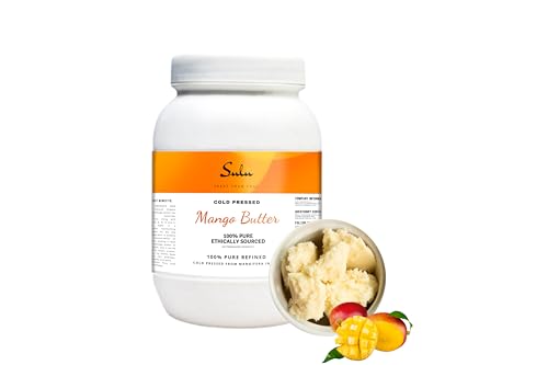 SULU ORGANICS 100% PURE COLD PRESSED REFINED RAW MANGO BUTTER (2 LB)