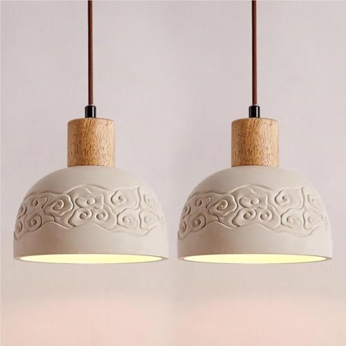 Lampe suspendue béton dôme ciment hauteur réglable cuisine bureau