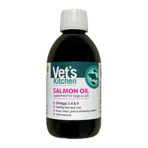 Vet's Kitchen Salmon Oil for Cats & Dogs, White Cover