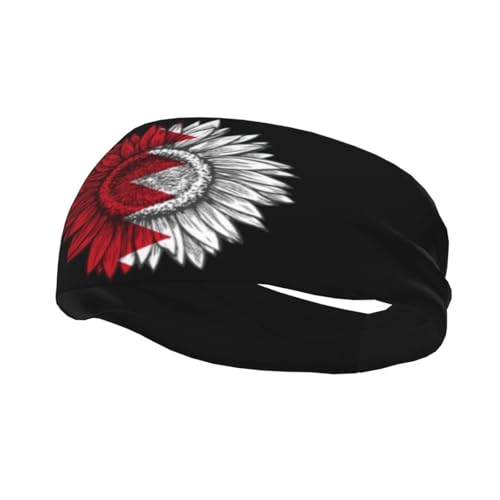 Headband Sunflower Bahrain Bahrainese Flag Sports