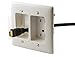 Bryant Electric RR1512W 2-Gang Recessed TV Connection Outlet Plate with 15 Amp 125V Tamper-Resistant Duplex Receptacle with One Pass-Thru Opening, White
