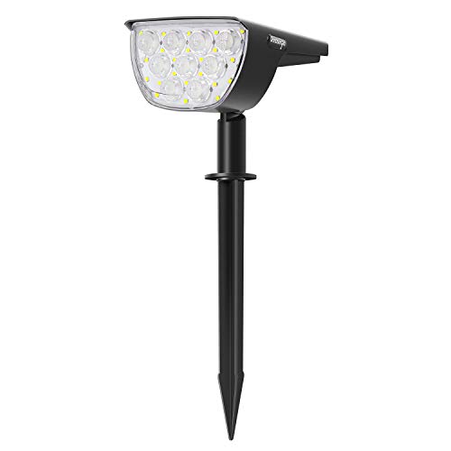 Innosinpo 1 Pack Spot Solaire Extérieur, 30 LED Lampes Solaires Etanche IP67 Projecteur Solaire Réglable avec Panneau Solaire 180° Eclairage Extérieur Solaire pour Jardin, Extérieur, Chemin, Allée Cover