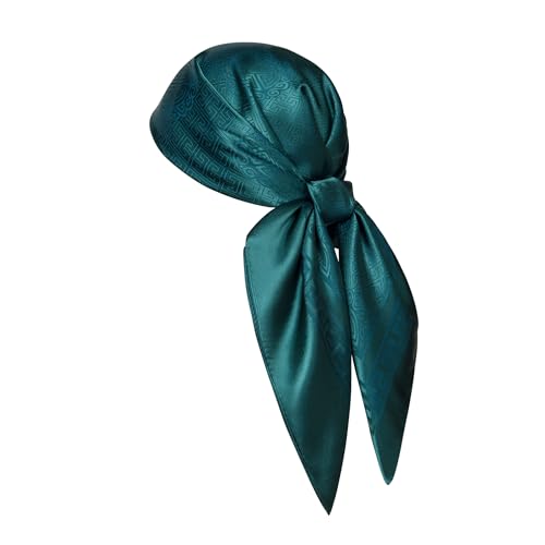 Image of 35 inch Men's Large Square Jacquard Scarf - Cowboy Wild Rugged Style, With Gift Packed