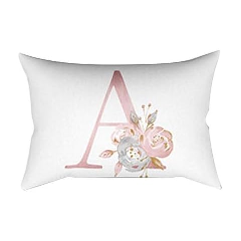 pengyus Funda De Almohada con Estampado De Letras En Oro Rosa Cover