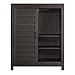 Soho Baby Manchester Premium Soft Close 5-Drawer Chifferobe with Adjustable Shelves and Hanging Rod, Smooth Black Iron Finish