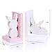 Nikky Home Paquete de 2 sujetalibros Antideslizantes de Conejo de Madera for...