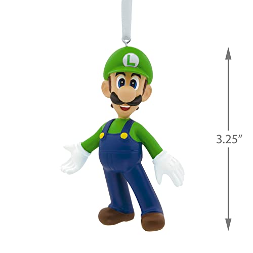 Hallmark Luigi Christmas Ornament, Nintendo Decoration, Super Mario Bros Decoration, Hanging Ornament, Gifts for Christmas, Green & Blue