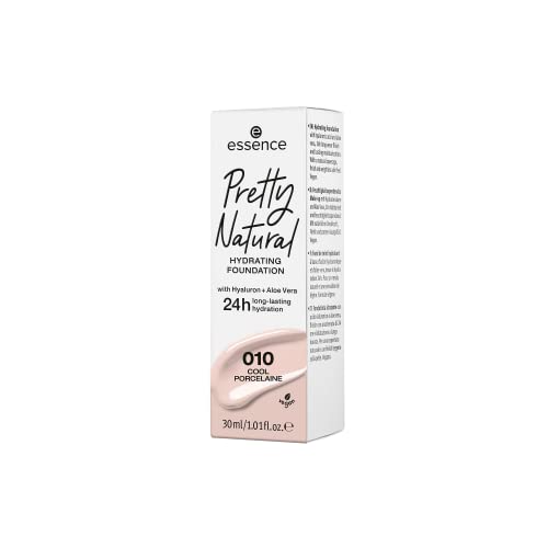 essence cosmetics Pretty Natural hydrating foundation 24h long lasting makeup 30ml (010 Cool Porcelaine) - Image 4