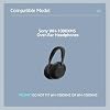 Almohadillas para Sony WH-1000XM5 - negro | para auriculares inalámbricos con cancelación de ruido Sony WH-1000XM5, hechas de cuero proteico suave y espuma viscoelástica reductora de ruido 4