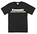 Kawasaki 3 Green Lines Short Sleeve T-Shirt Black Medium