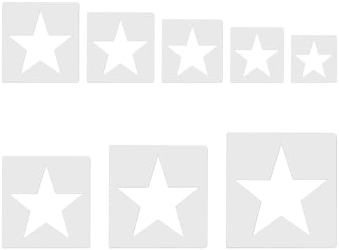 Amazon.com : Dimeho Large Star Stencil, 8 Pcs Star Templates Different Sizes, Plastic 5 Point ...