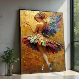 Toile imprimée ballerine XINBAO 50x75cm décoration murale de danse