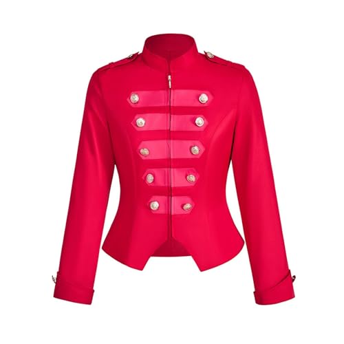 Veste steampunk pour femme : blazer militaire zippé et extensible style vintage